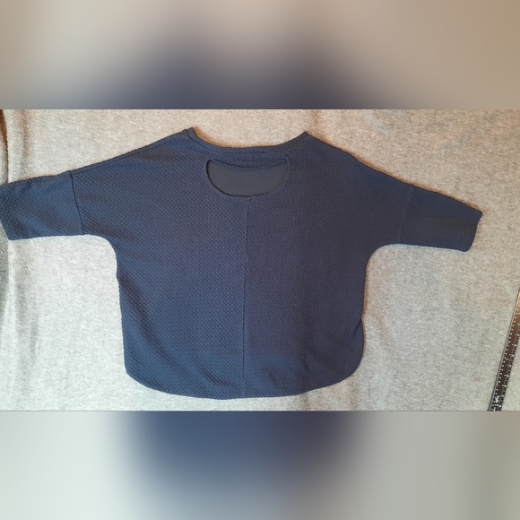 Deletta Blouse Womans Small Navy Blue Bohemian Hippie Feminine Business School - Picture 8 of 10